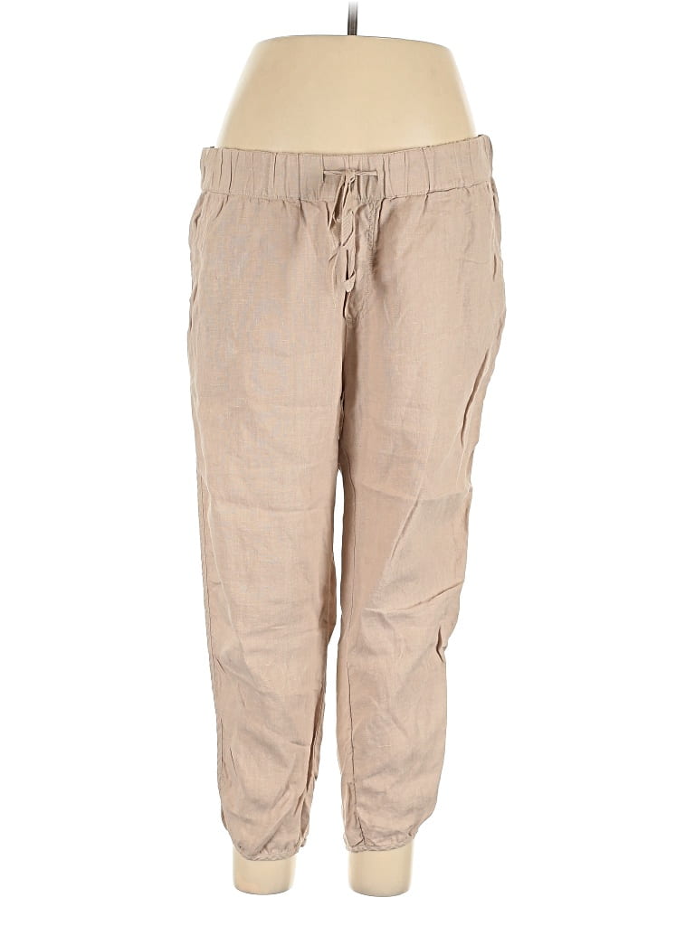 Pre-owned Caslon Linen Pants In Brown