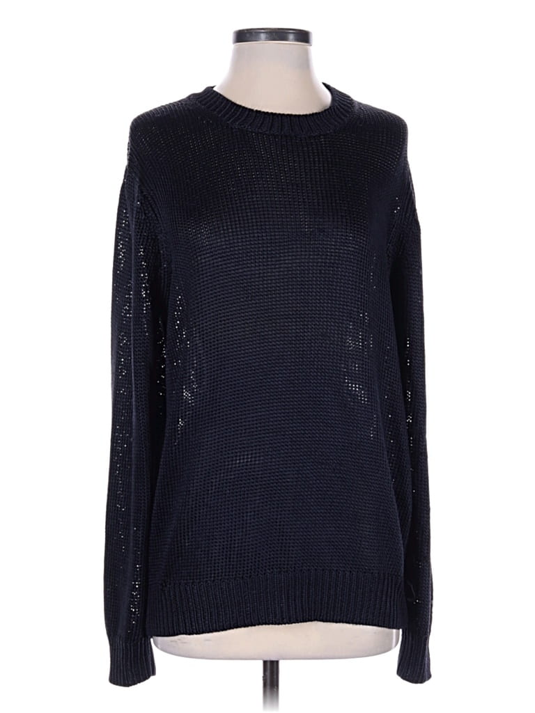 Pre-owned Michael Michael Kors Silk Pullover Sweater In Blue