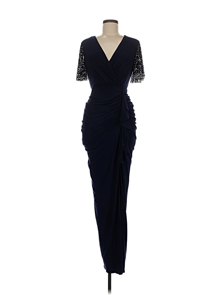 Pre-owned Betsy & Adam Cocktail Dress In Blue