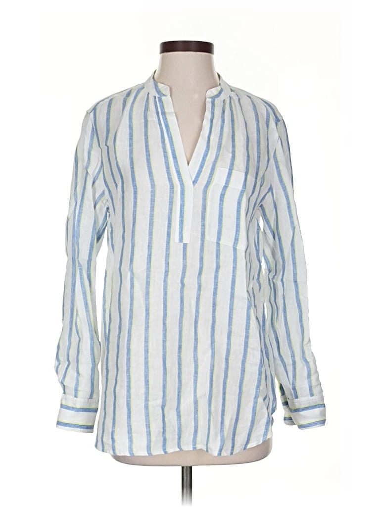 Pre-owned Gap 3/4 Sleeve Blouse In Blue