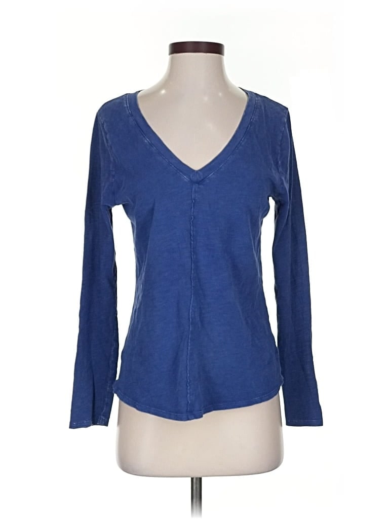 Pre-owned True Craft Long Sleeve Henley Shirt In Blue