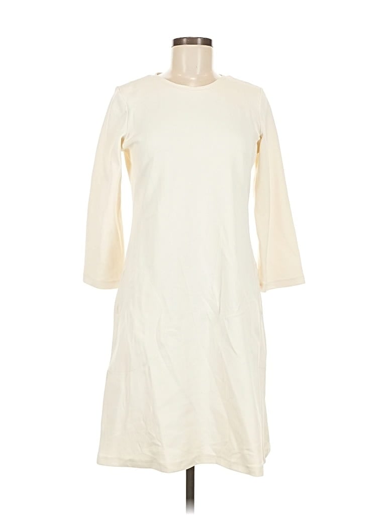 Pre-owned Lesley Evers Casual Dress In White