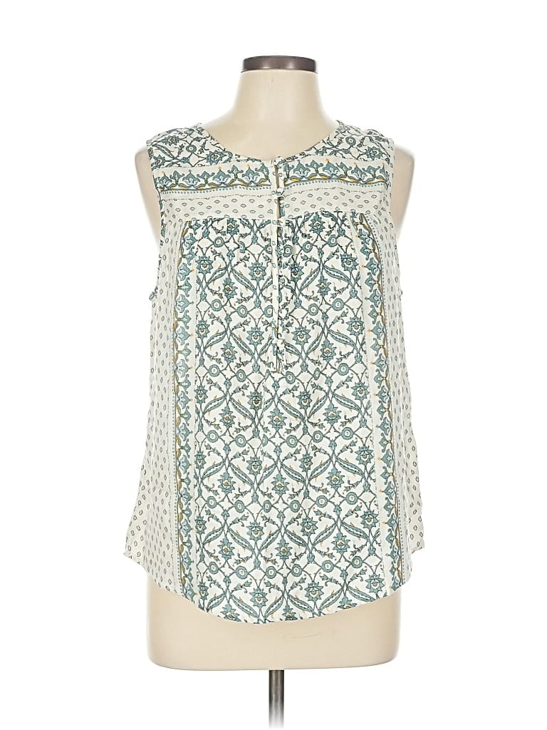 Pre-owned Lucky Brand Sleeveless Blouse In Green
