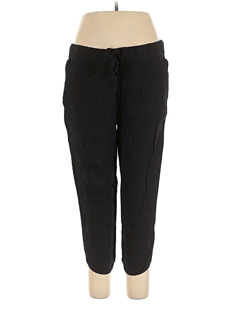 Pre-owned Caslon Linen Pants In Black