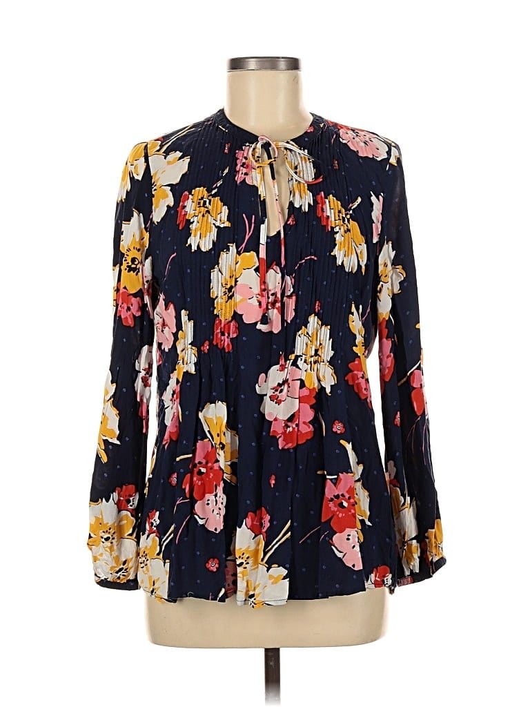 Pre-owned Old Navy Long Sleeve Blouse In Blue