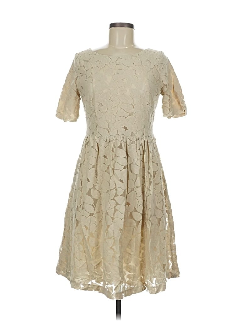 Pre-owned Helene Berman Cocktail Dress In White
