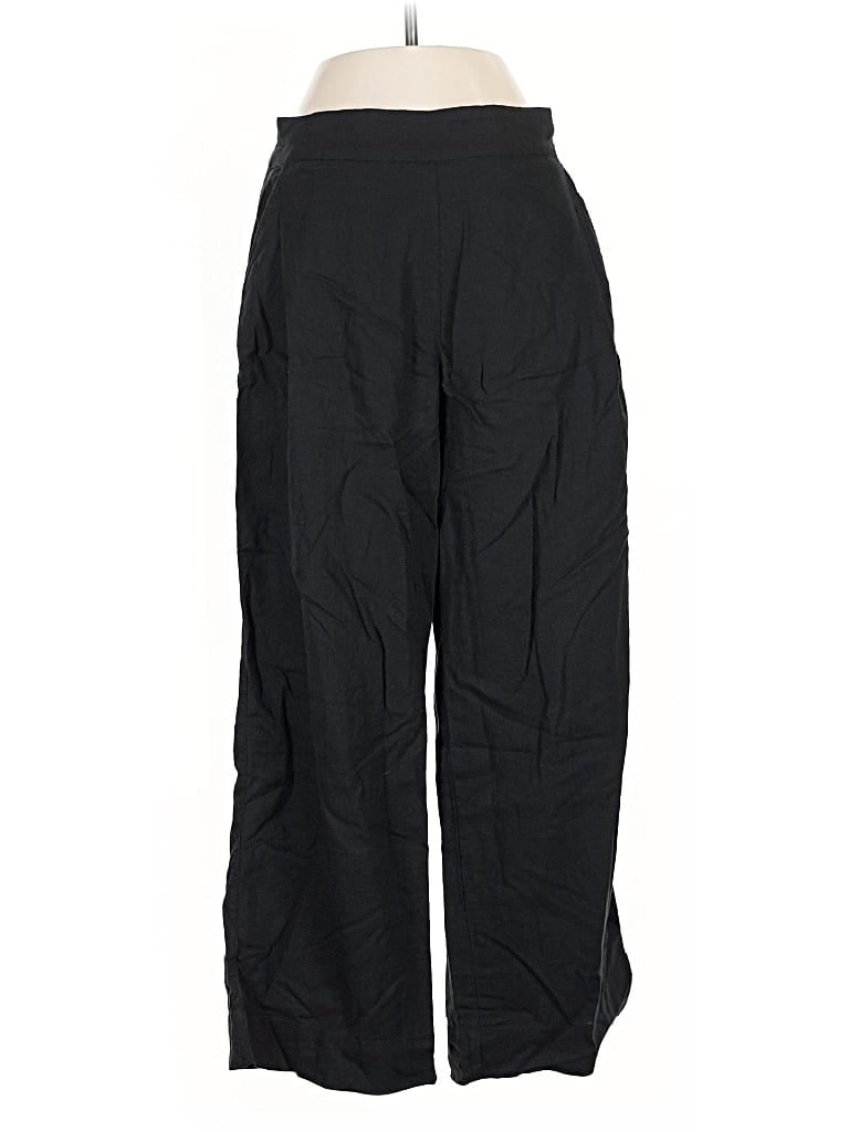 Pre-owned Madewell Linen Pants In Black