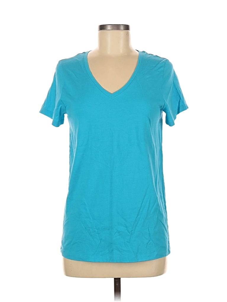 Pre-owned Hue Active T-shirt In Blue