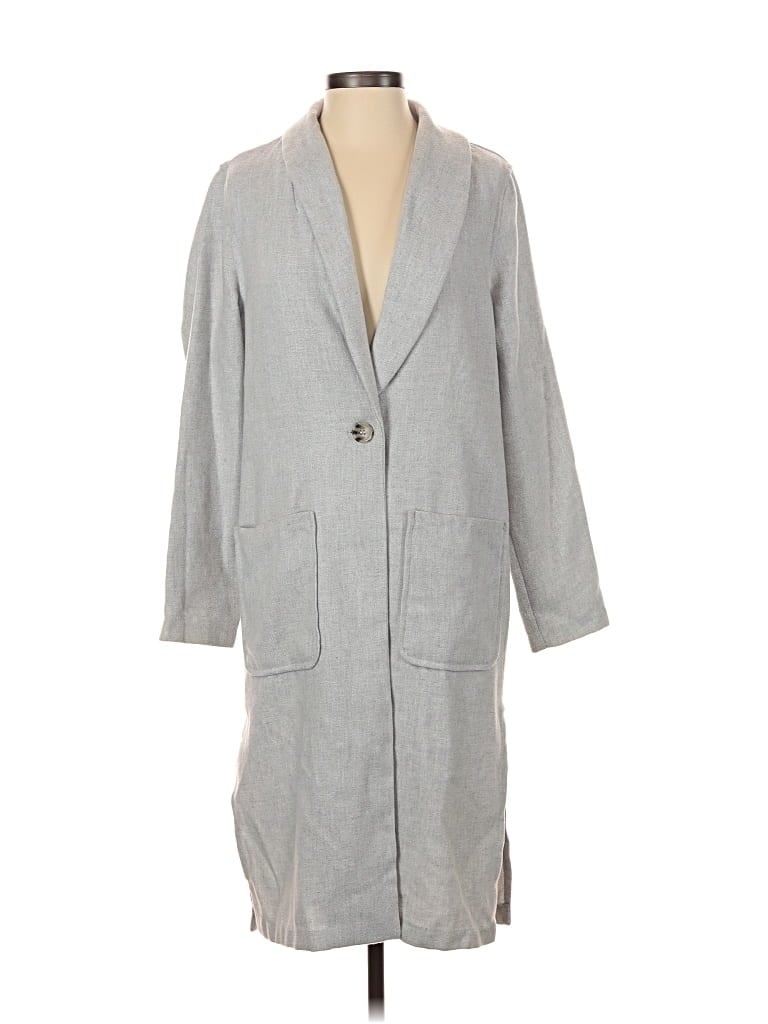 Pre-owned Dip Coat In Gray