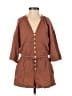 Z Supply 100% Cotton Houndstooth Brown Romper Size XS - photo 1