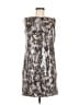 Suzi Chin Animal Print Silver Cocktail Dress Size 6 - photo 1