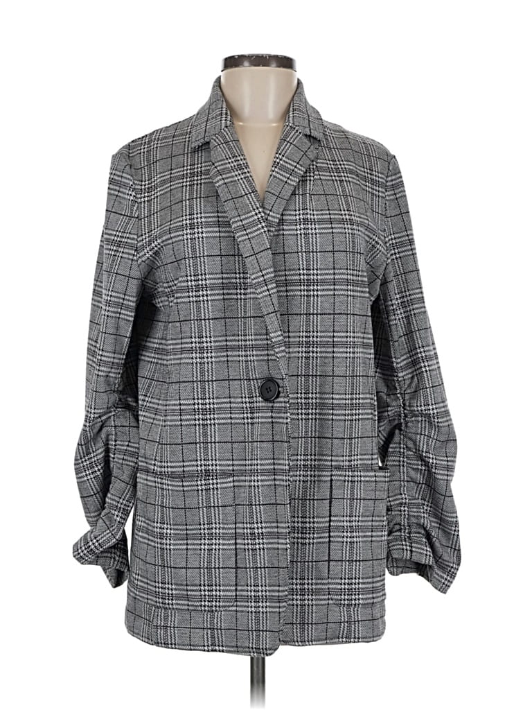 Pre-owned Max Studio Blazer Jacket In Gray