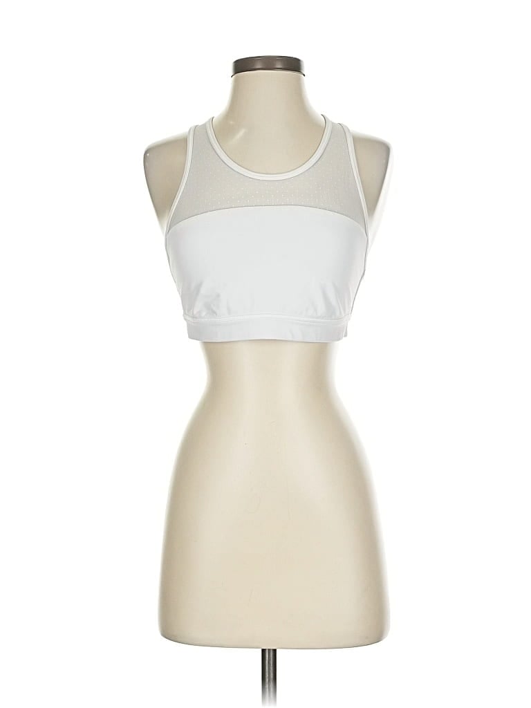 Pre-owned Lululemon Athletica Tank Top White Halter Neckline Tops
