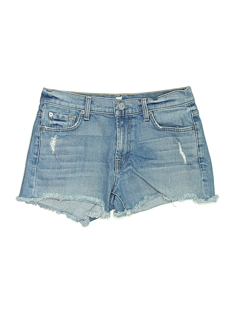 Pre-owned 7 For All Mankind Denim Shorts In Blue