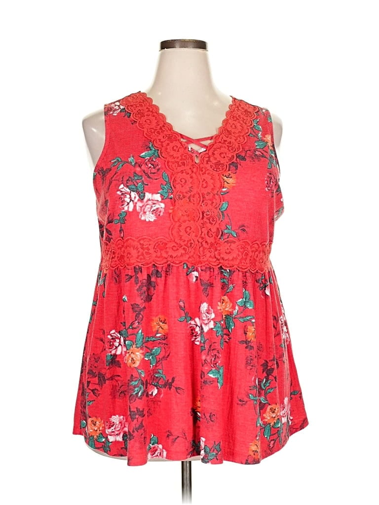 Pre-owned Torrid Sleeveless Blouse In Red