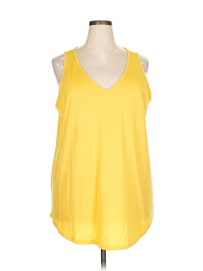 Pre-owned Torrid Tank Top Yellow Halter Neckline Tops