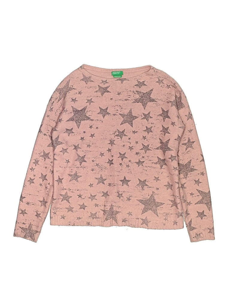Pre-owned United Colors Of Benetton Kids'  Pullover Sweater In Pink