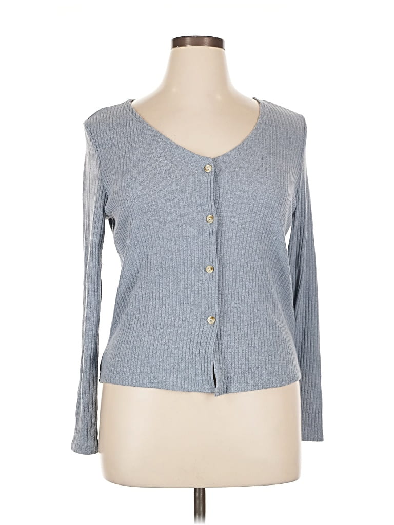 Pre-owned Unbranded Cardigan Sweater In Gray