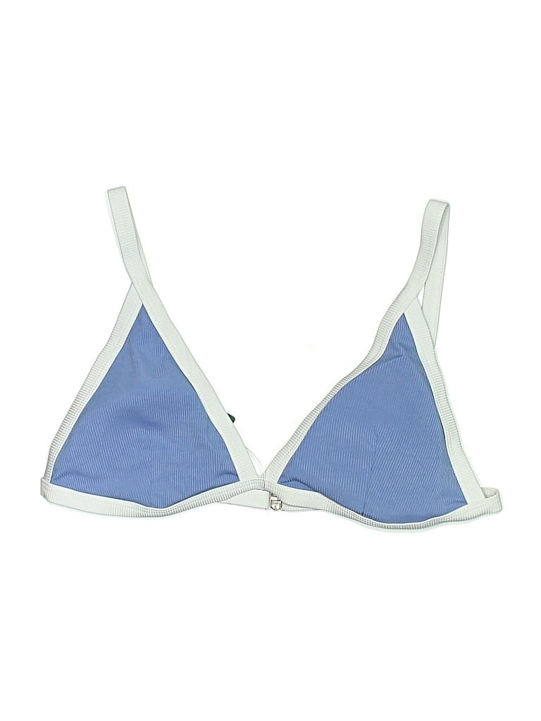 Unbranded Swimsuit Top Blue Color Block Pattern Swimwear