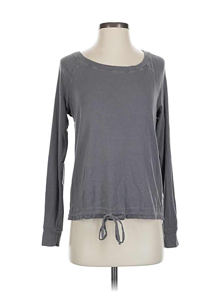 Pre-owned Three Dots Long Sleeve T-shirt In Gray