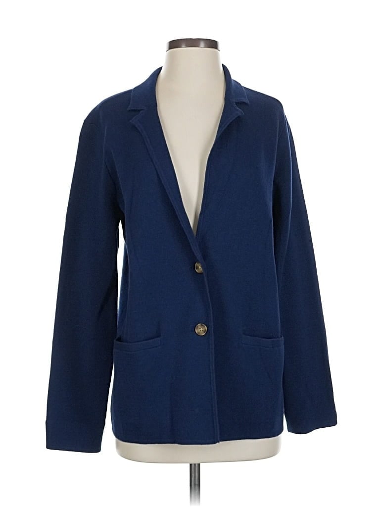 Pre-owned Lands' End Blazer Jacket In Blue