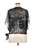 Heart Soul 100% Polyester Gray Short Sleeve Blouse Size XL - photo 2