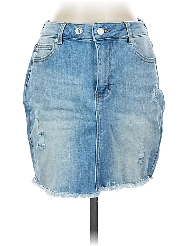 Pre-owned Assorted Brands Denim Skirt In Blue