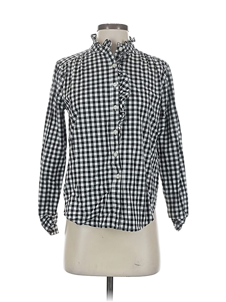 Pre-owned Ann Taylor Long Sleeve Blouse In Black