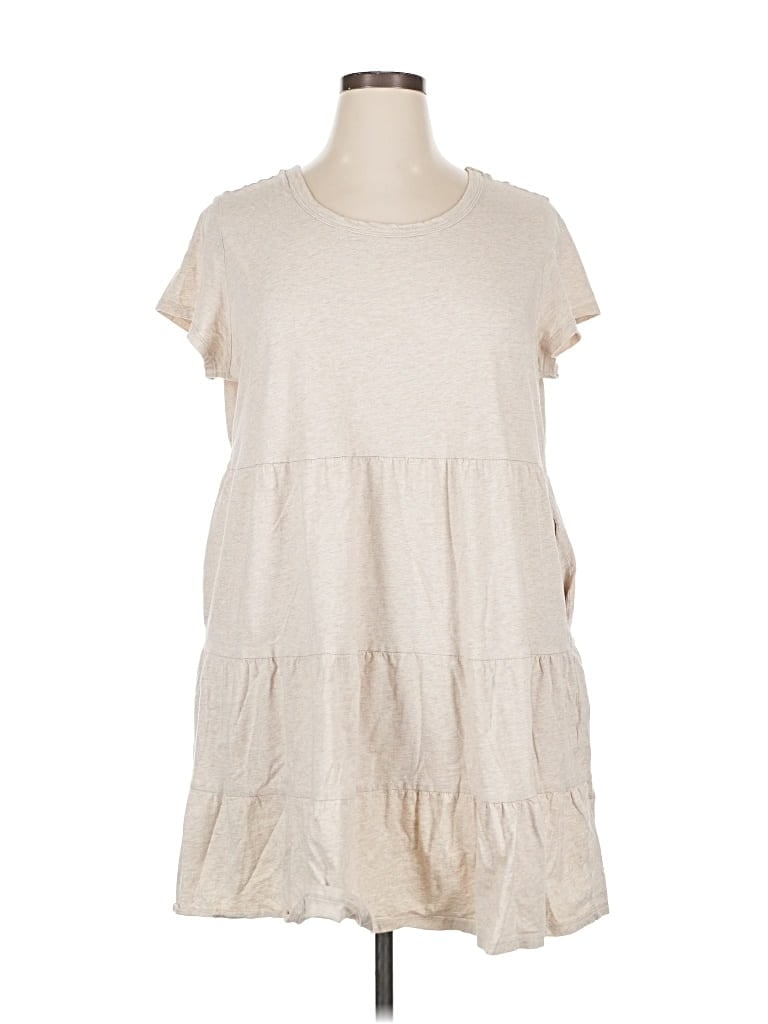 Pre-owned Time And Tru Casual Dress In White