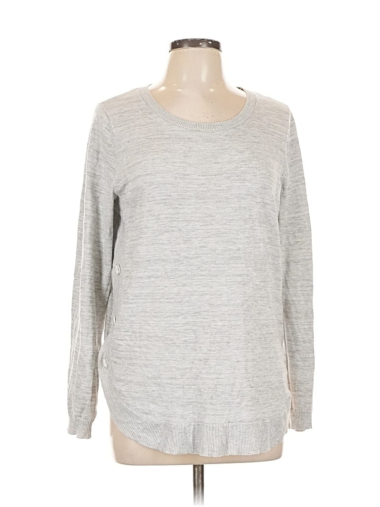 Pre-owned Lety & Me Long Sleeve T-shirt In Gray