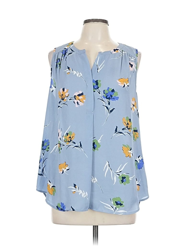 Pre-owned Daniel Rainn Sleeveless Blouse In Blue