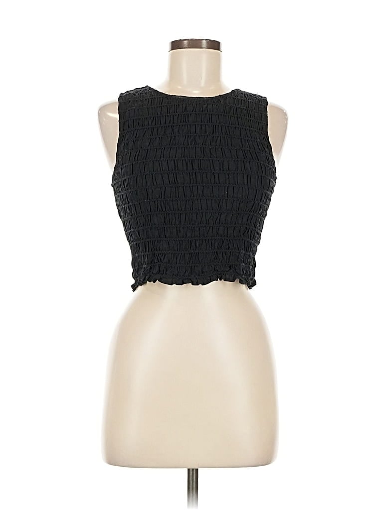 Pre-owned Melrose And Market Sleeveless Blouse In Black