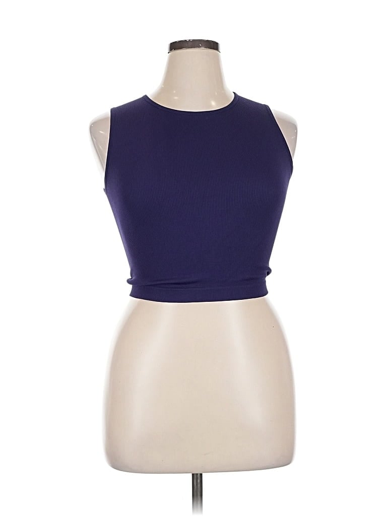 Pre-owned A New Day Tank Top Purple Halter Neckline Tops