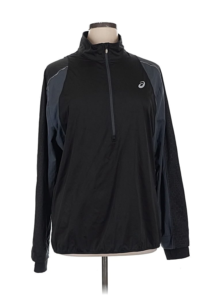 Pre-owned Asics Track Jacket In Black