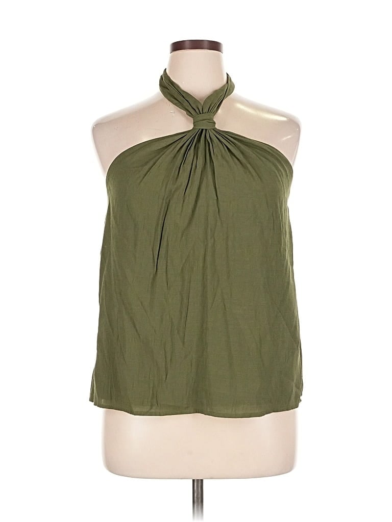 Pre-owned Nine West Sleeveless Blouse In Green