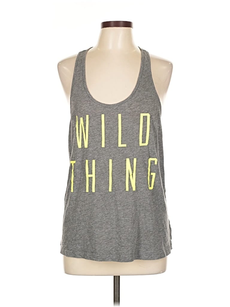 Pre-owned Victoria's Secret Pink Tank Top Gray Halter Neckline Tops