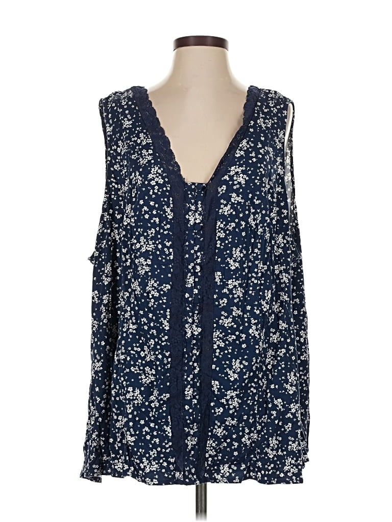 Pre-owned Torrid Sleeveless Blouse In Blue