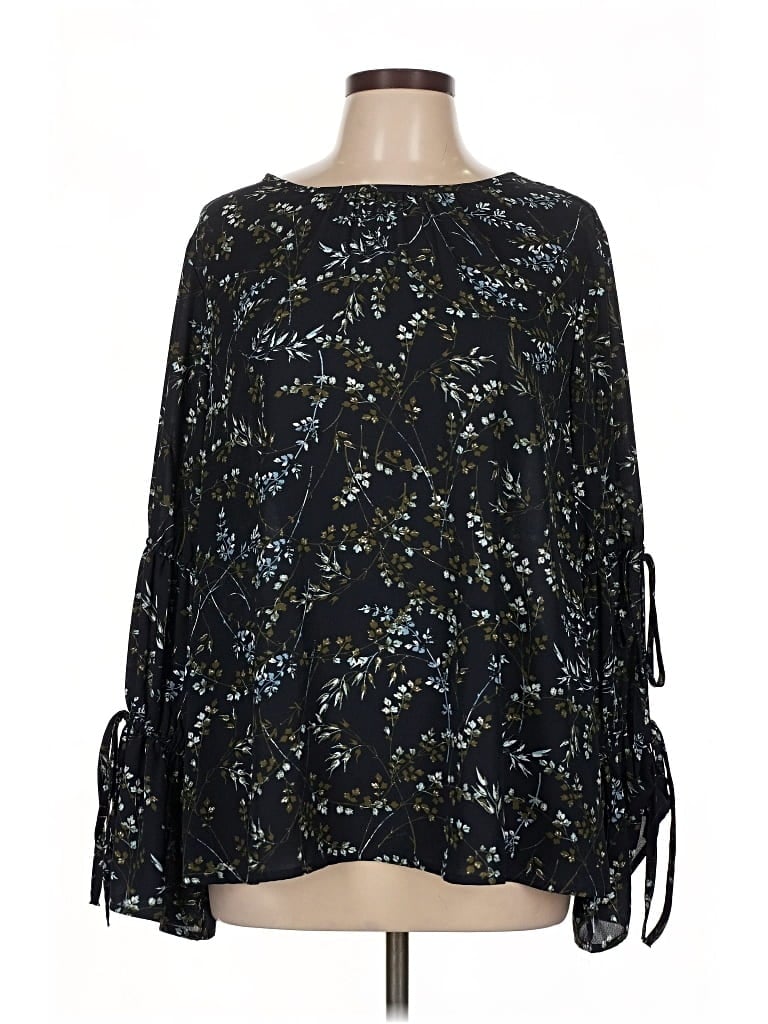 Pre-owned Ann Taylor Loft Outlet 3/4 Sleeve T-shirt In Black