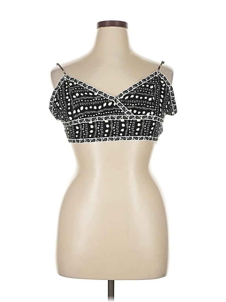 Pre-owned Out From Under Tank Top Silver Strapless Neckline Tops