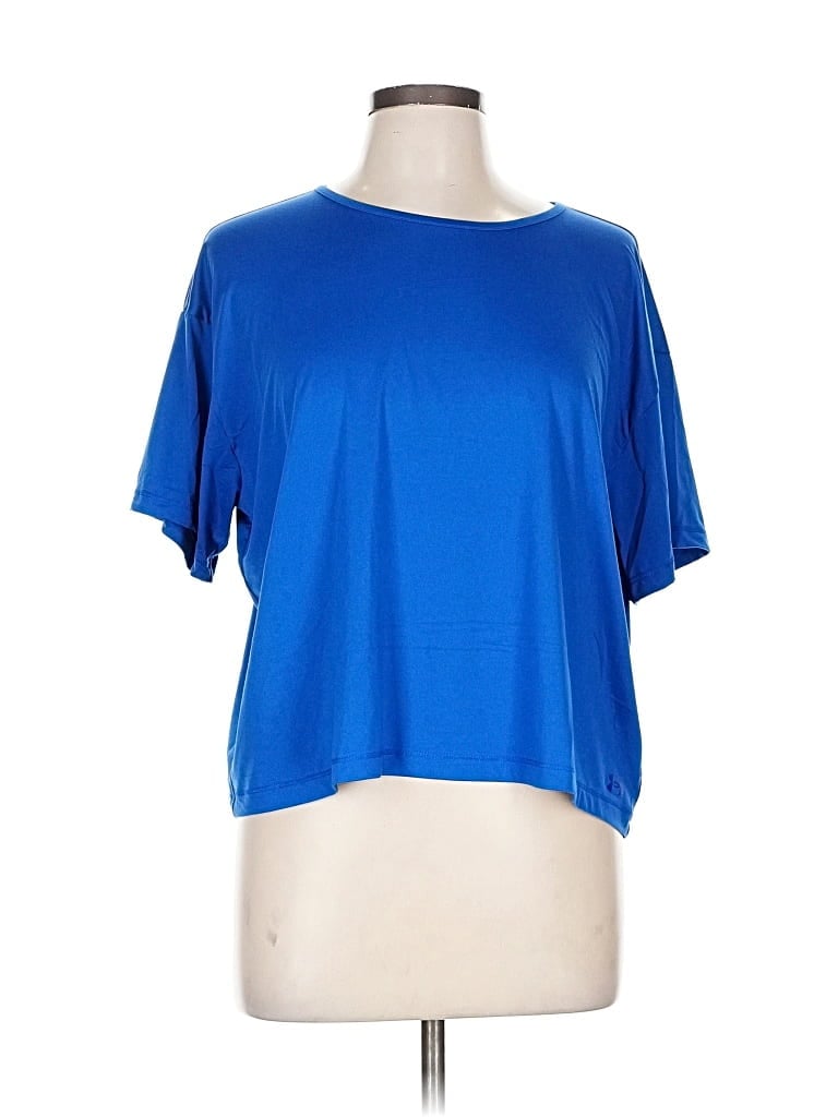 Pre-owned Under Armour Short Sleeve Top Blue Boatneck Tops