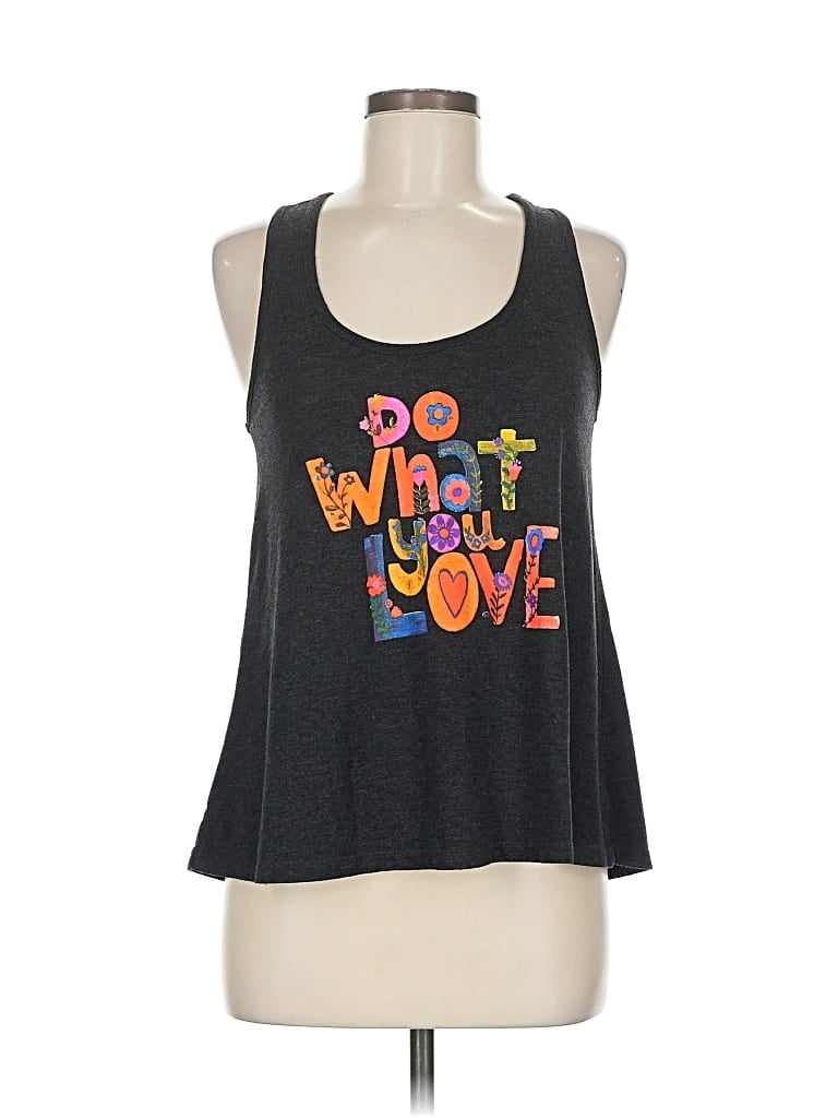 Pre-owned Natural Life Tank Top Gray Halter Neckline Tops