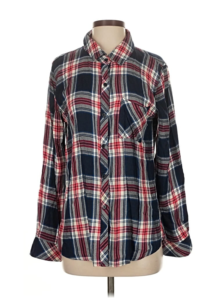 Pre-owned Rails Long Sleeve Button Down Shirt In Blue