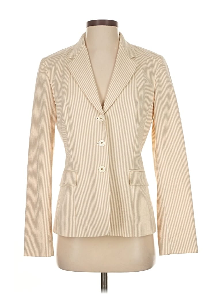 Pre-owned Elie Tahari Blazer Jacket In White
