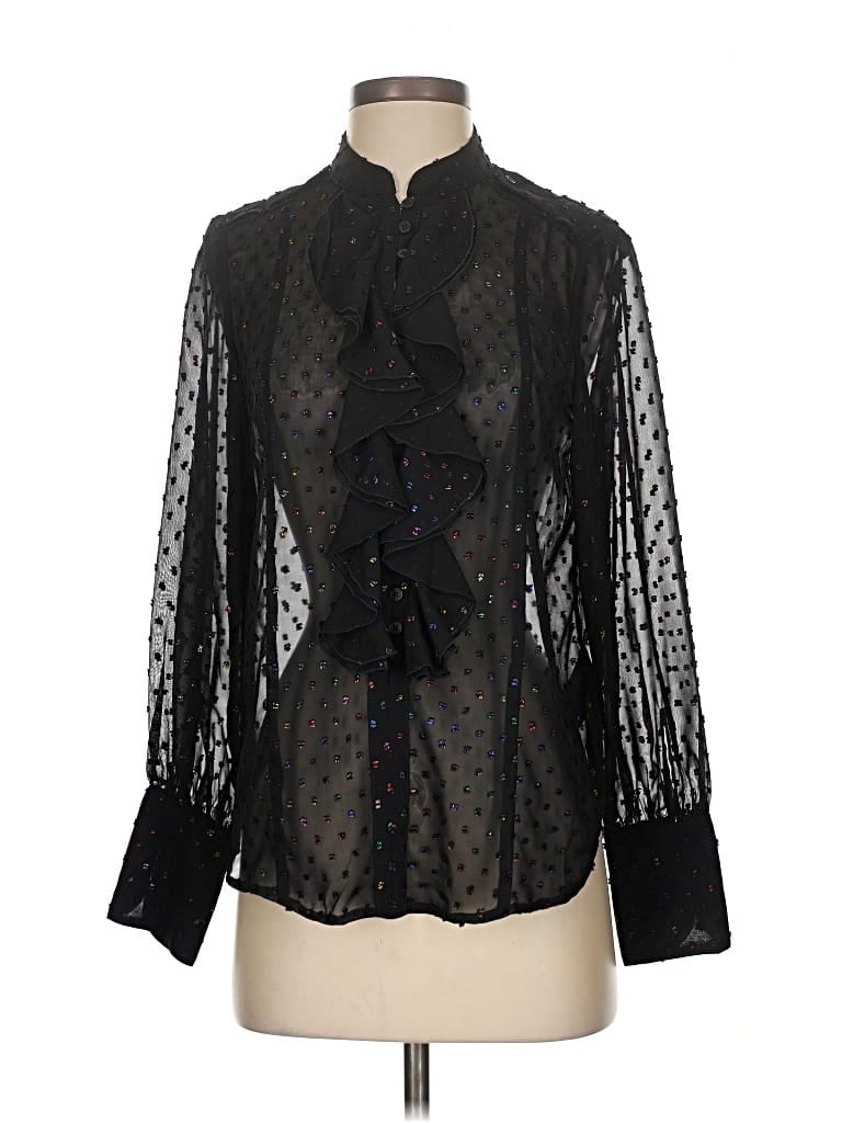 Pre-owned Zadig & Voltaire Long Sleeve Blouse In Black