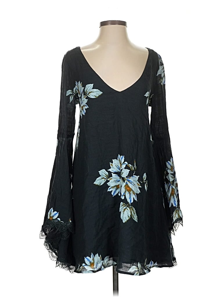 Pre-owned Free People Long Sleeve Blouse In Blue