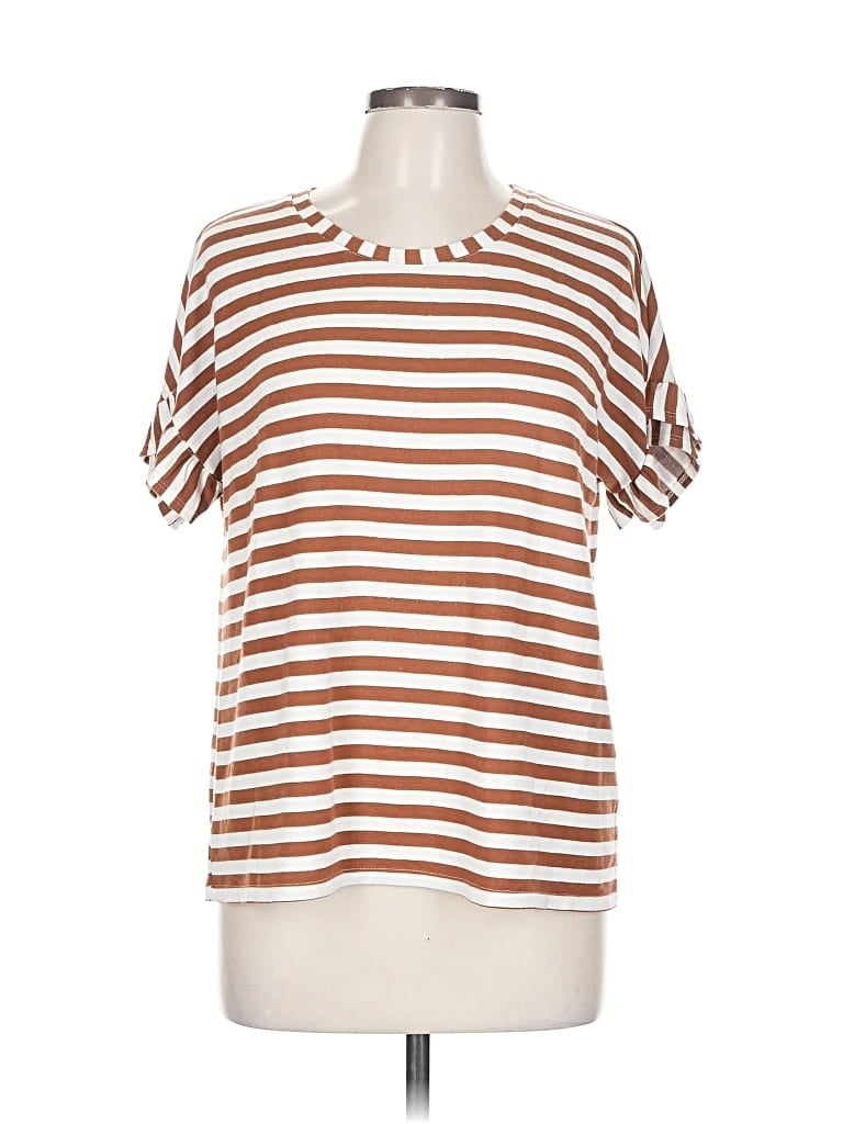 Pre-owned Jane And Delancey Short Sleeve T-shirt In Brown