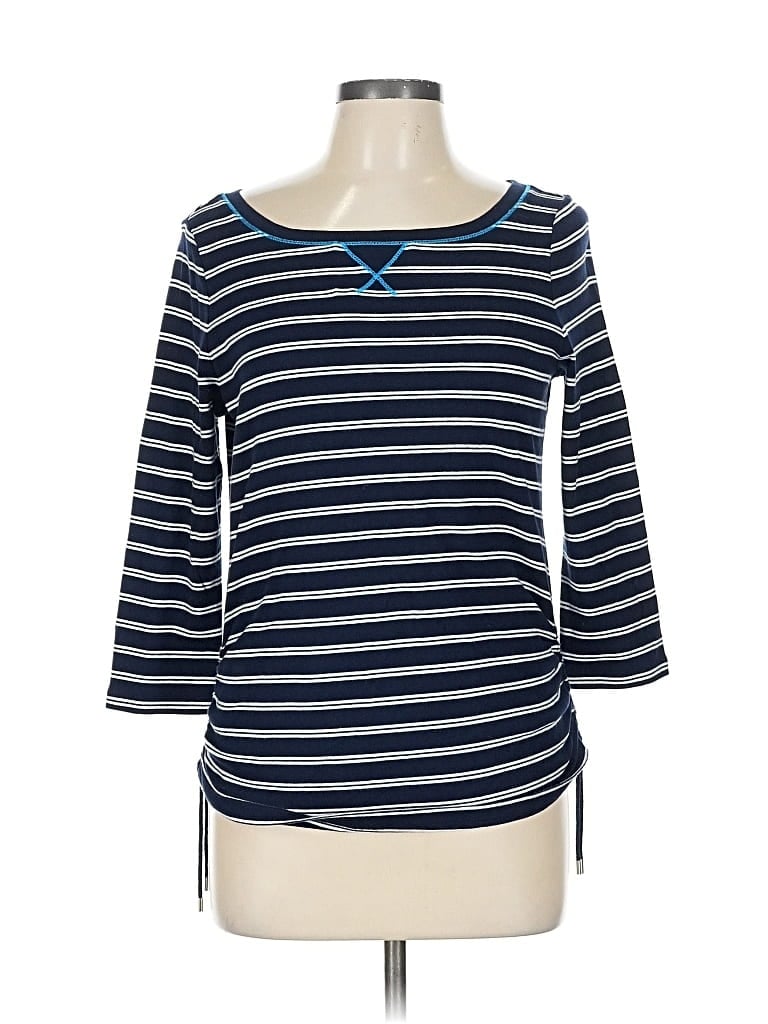 Pre-owned Chaps 3/4 Sleeve T-shirt In Blue