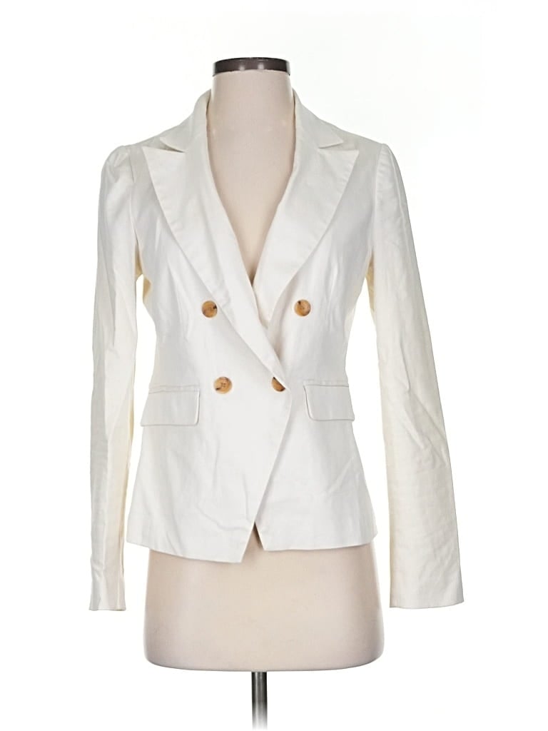 Pre-owned Banana Republic Factory Store Blazer Jacket In White