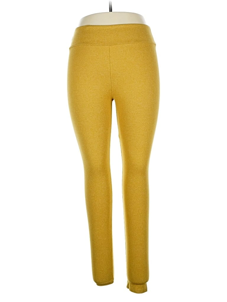 Pre-owned Lularoe Active Pants In Yellow