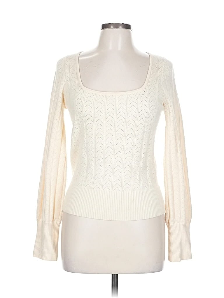 Pre-owned Astr Pullover Sweater In White